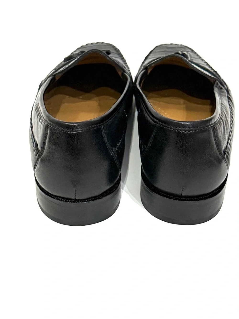 Florsheim Black Croc Embossed Leather Tassel Loafers Men’s 9.5 D USA